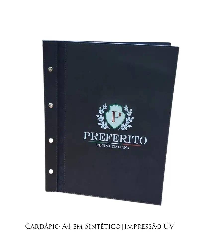 Cardápio A4 em Sintético Impressão UV